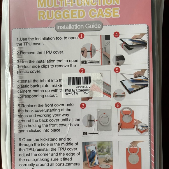 Batyue iPad 10.2 Case, Stand Case, Light Blue And Pink, Bnib - Picture 6 of 6